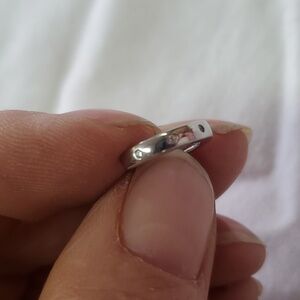 Sterling silver‎ reversible heart and rhinestone hoops